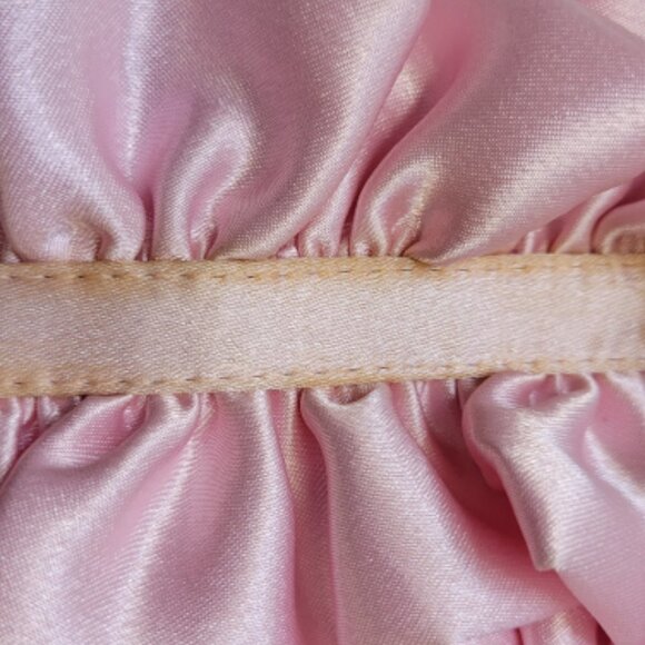 Pink Satin Ruffle Evening Clutch Purse - Picture 3 of 11